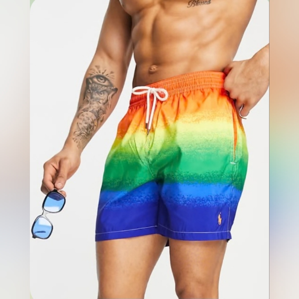 NWOT...Polo Ralph Lauren Men's Stretch Poly Traveler Swim Trunks